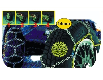 4X4盒裝雪鏈  14mm八卦網狀